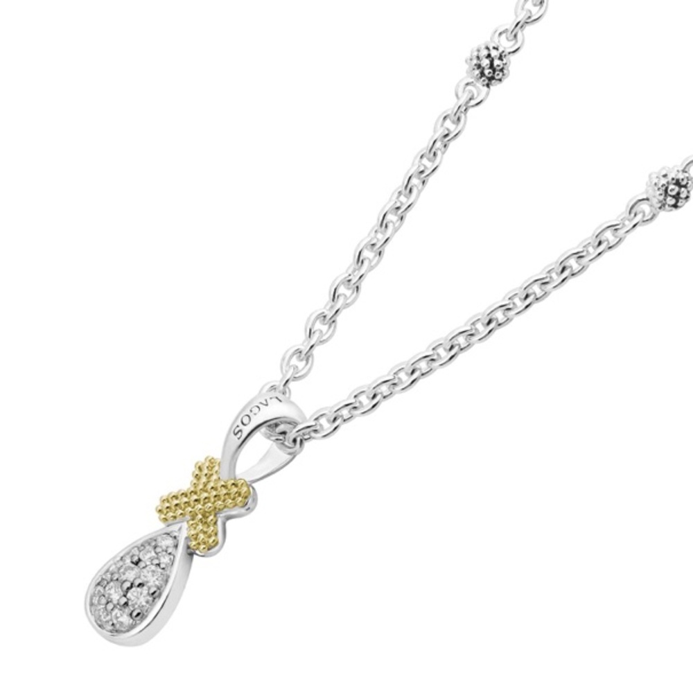 LAGOS Drop X Diamond Pendant Necklace - Picture 1 of 15